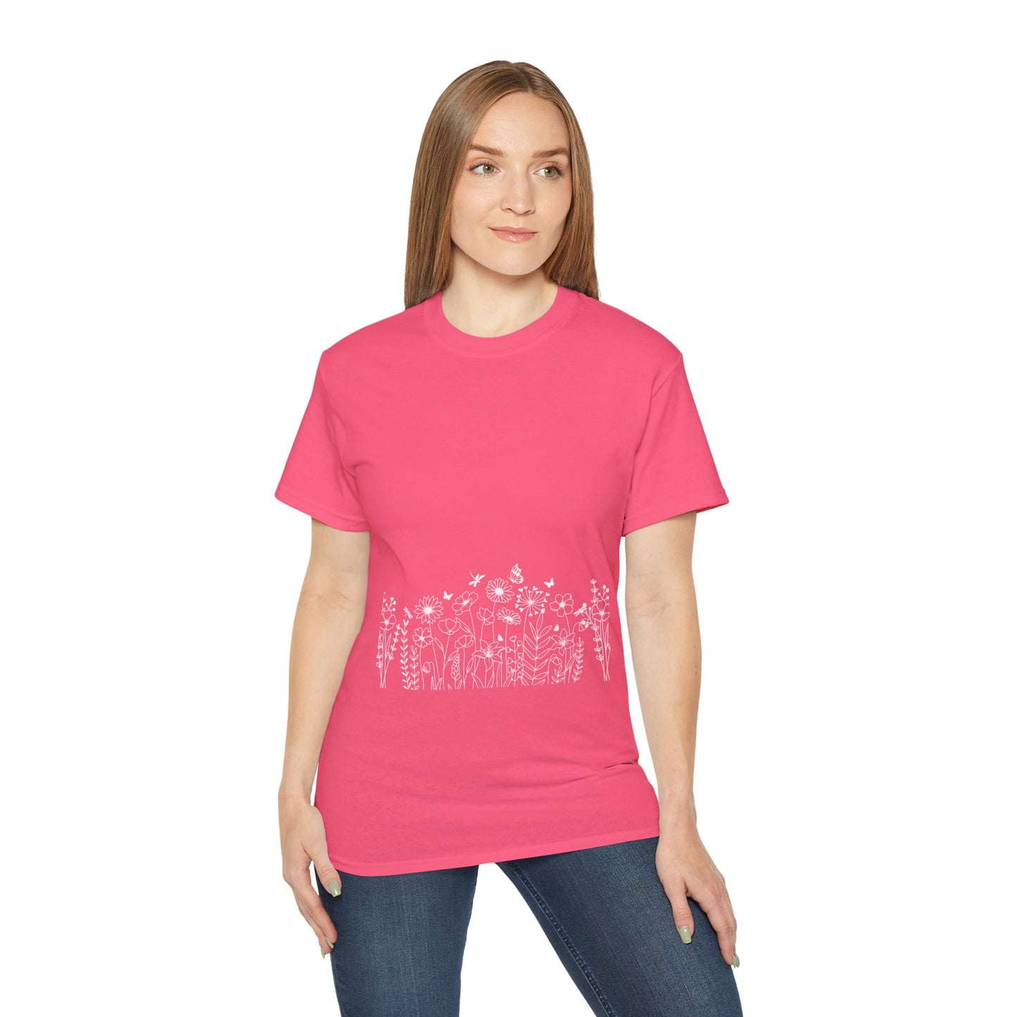 Floral Print Unisex Tee - Perfect for Spring Celebrations, Everyday Wear, Gift for Nature Lovers, Casual Style, Eco-Friendly Fashion