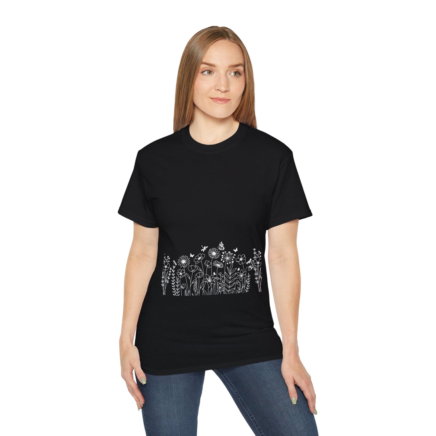 Floral Print Unisex Tee - Perfect for Spring Celebrations, Everyday Wear, Gift for Nature Lovers, Casual Style, Eco-Friendly Fashion