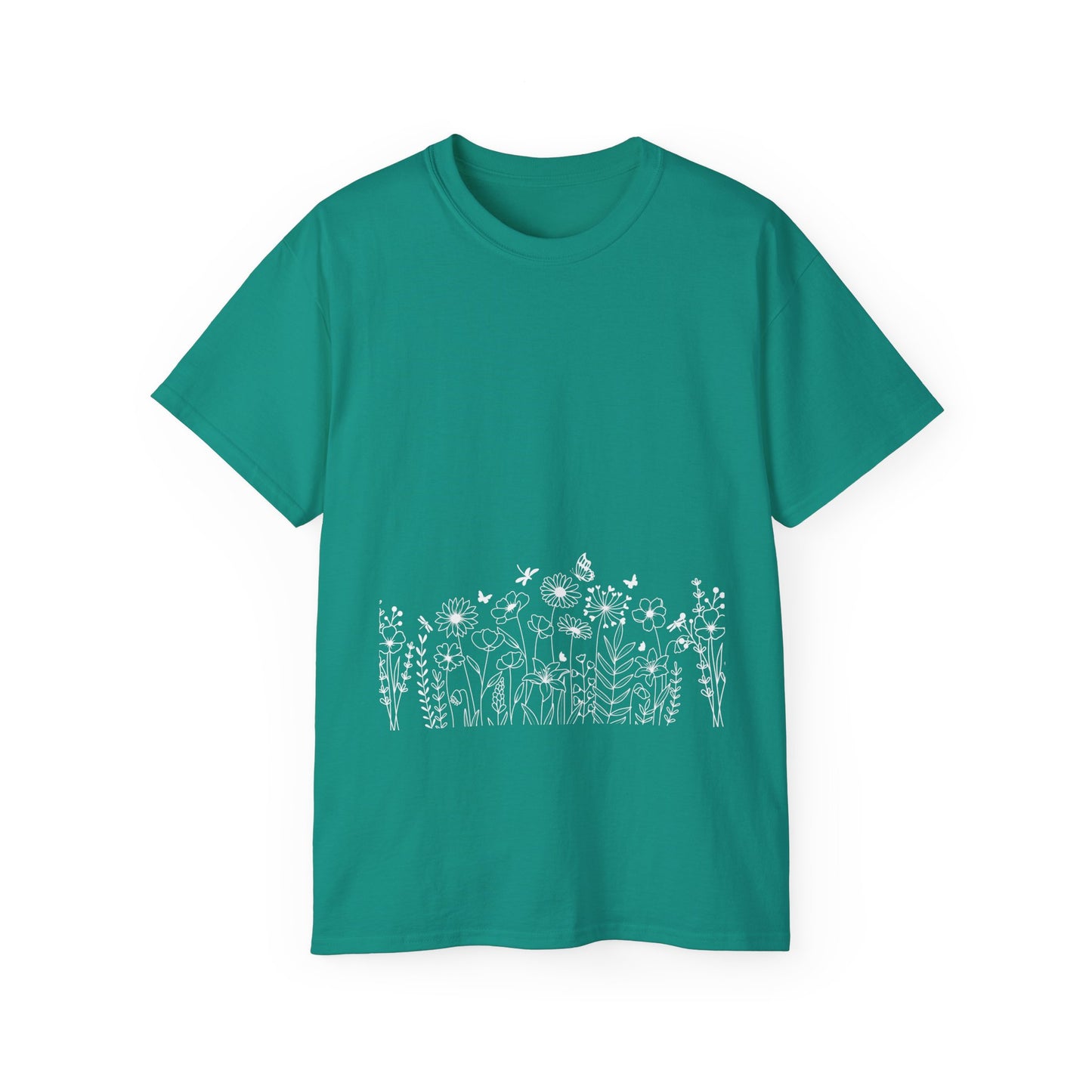 Floral Print Unisex Tee - Perfect for Spring Celebrations, Everyday Wear, Gift for Nature Lovers, Casual Style, Eco-Friendly Fashion