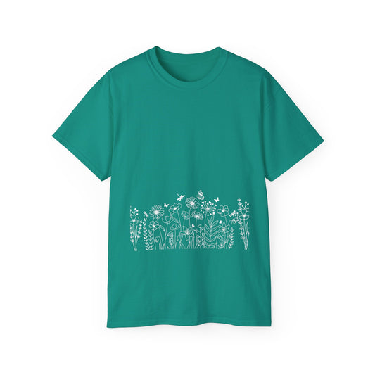 Floral Print Unisex Tee - Perfect for Spring Celebrations, Everyday Wear, Gift for Nature Lovers, Casual Style, Eco-Friendly Fashion