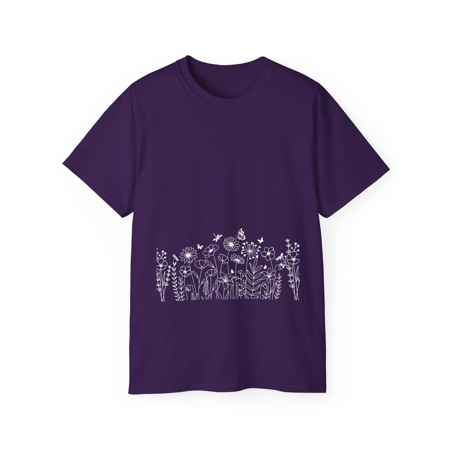 Floral Print Unisex Tee - Perfect for Spring Celebrations, Everyday Wear, Gift for Nature Lovers, Casual Style, Eco-Friendly Fashion