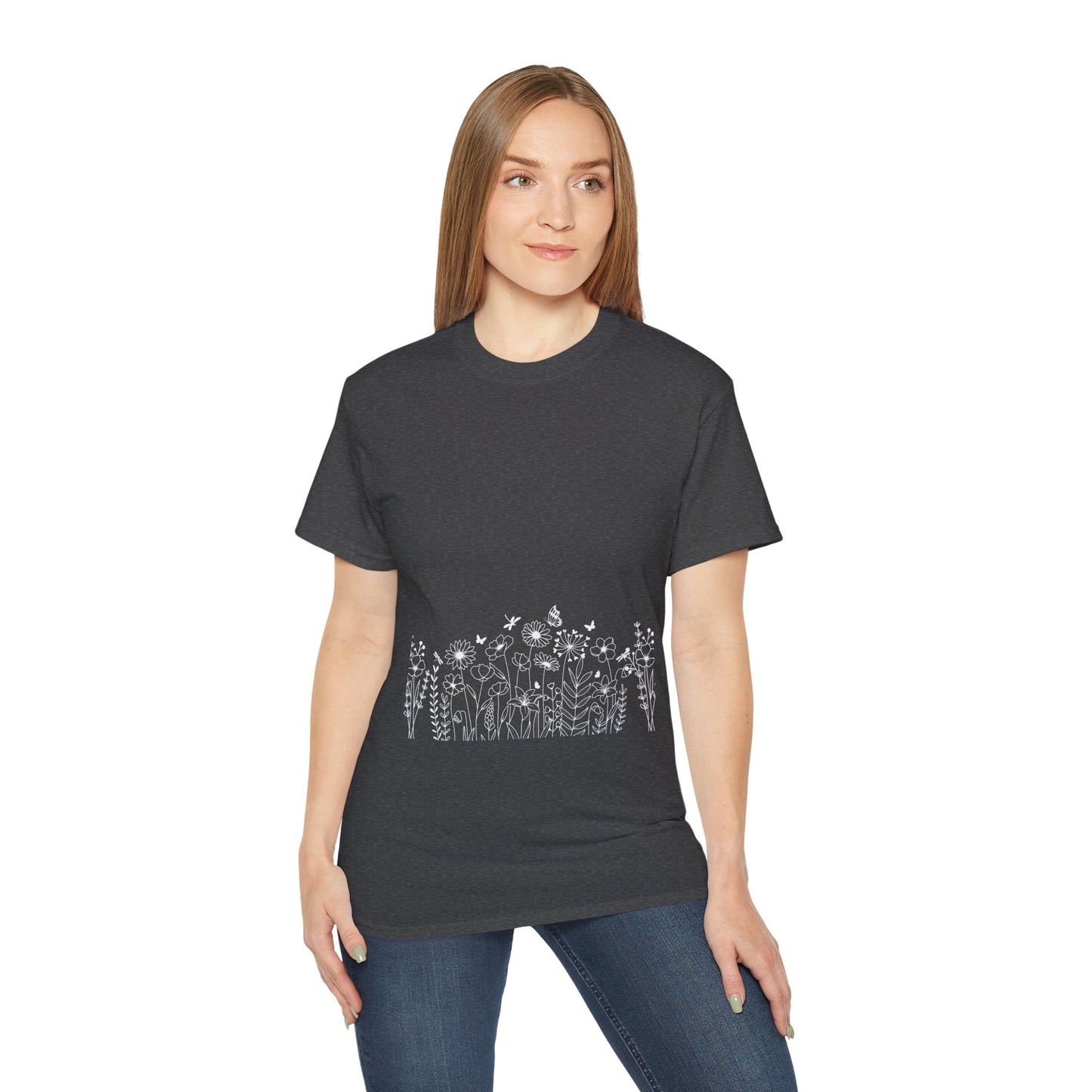 Floral Print Unisex Tee - Perfect for Spring Celebrations, Everyday Wear, Gift for Nature Lovers, Casual Style, Eco-Friendly Fashion