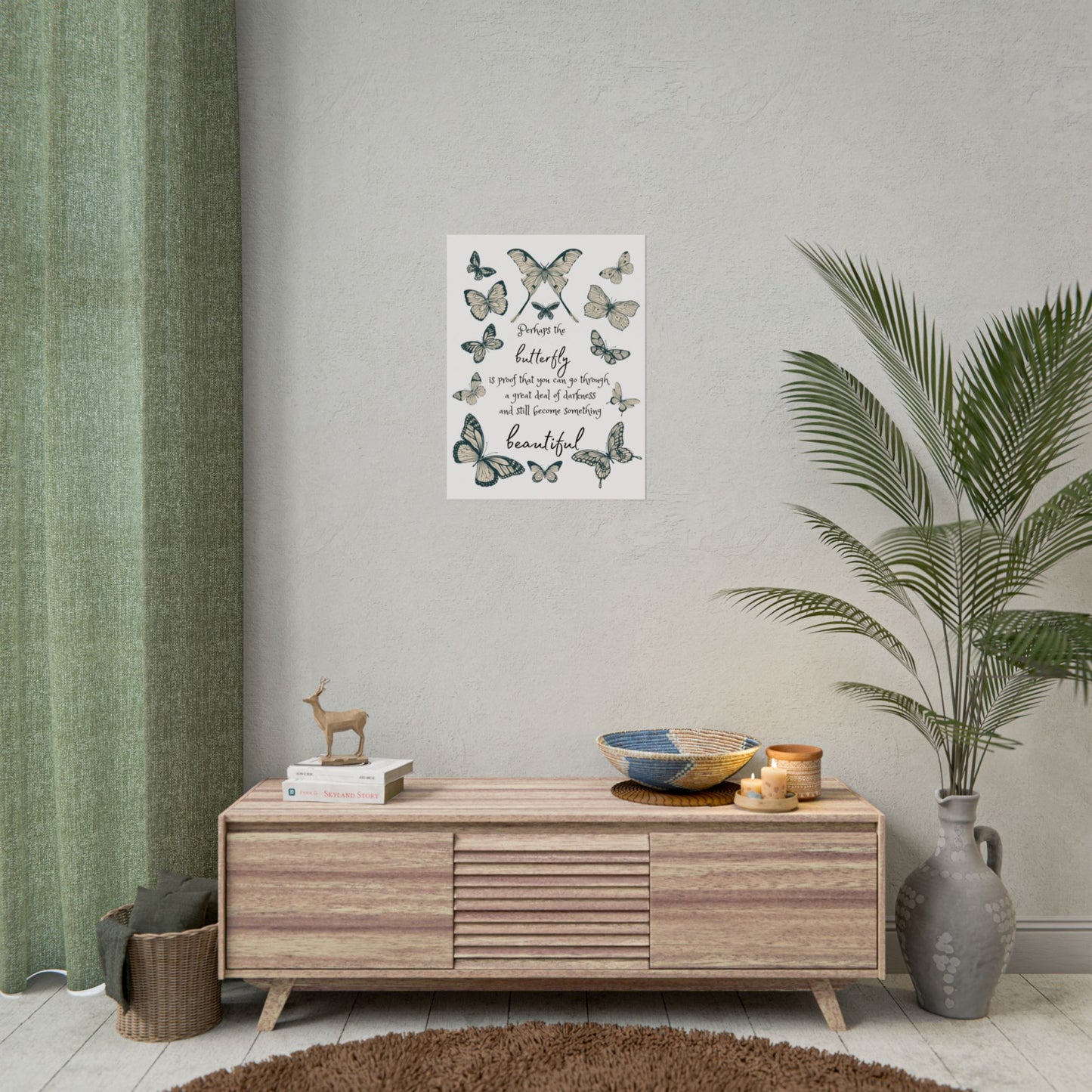 Butterfly Inspirational Wall Art, Motivational Decor, Home Office Print, Nature Lover Gift, Positive Affirmation Poster