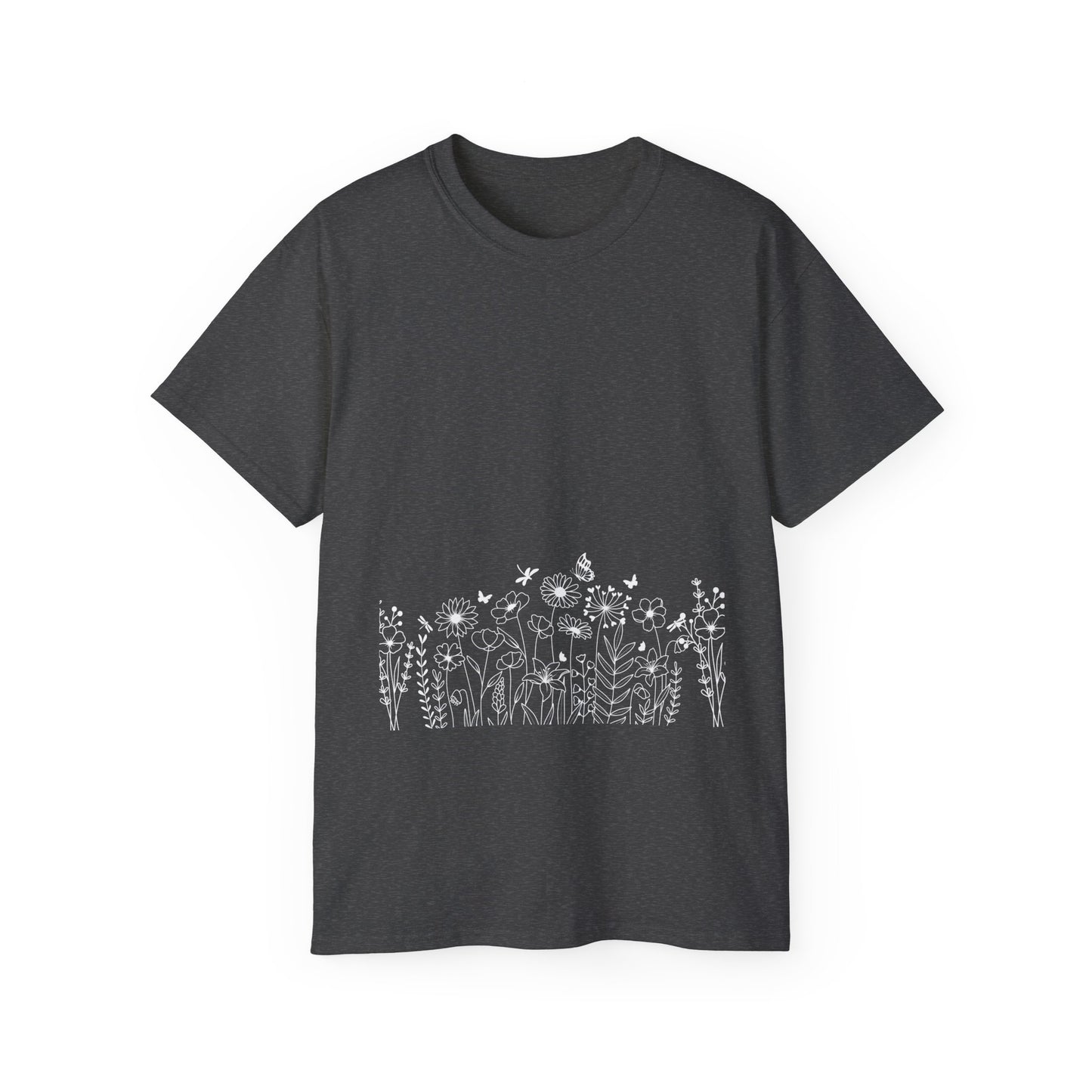 Floral Print Unisex Tee - Perfect for Spring Celebrations, Everyday Wear, Gift for Nature Lovers, Casual Style, Eco-Friendly Fashion