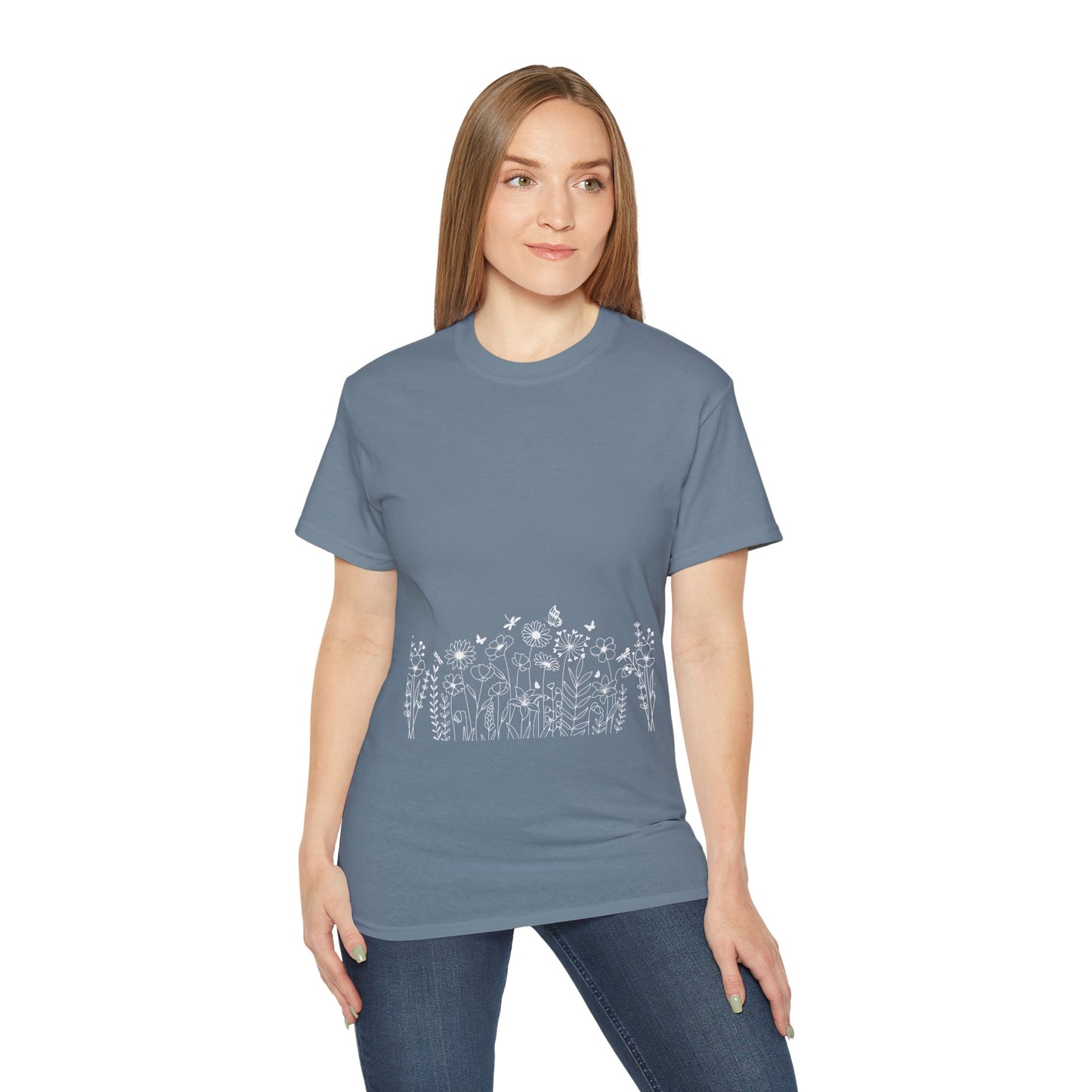 Floral Print Unisex Tee - Perfect for Spring Celebrations, Everyday Wear, Gift for Nature Lovers, Casual Style, Eco-Friendly Fashion