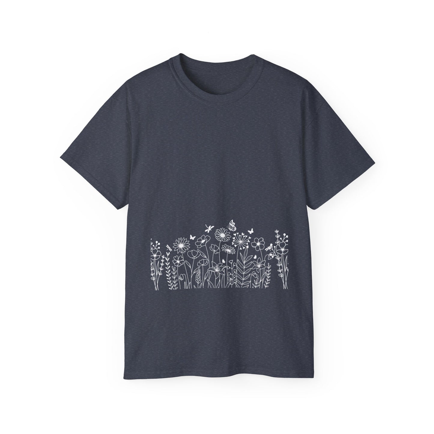 Floral Print Unisex Tee - Perfect for Spring Celebrations, Everyday Wear, Gift for Nature Lovers, Casual Style, Eco-Friendly Fashion