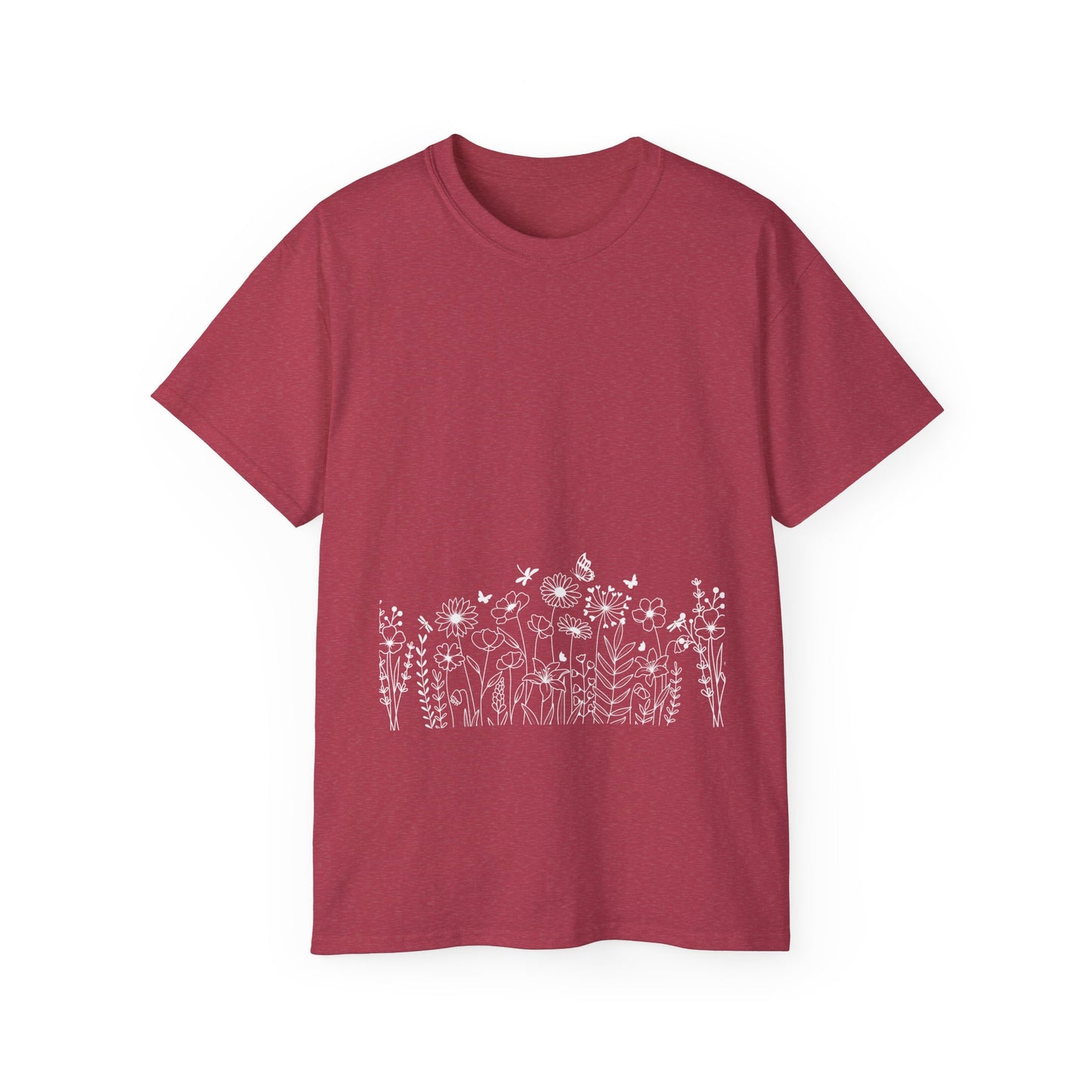 Floral Print Unisex Tee - Perfect for Spring Celebrations, Everyday Wear, Gift for Nature Lovers, Casual Style, Eco-Friendly Fashion