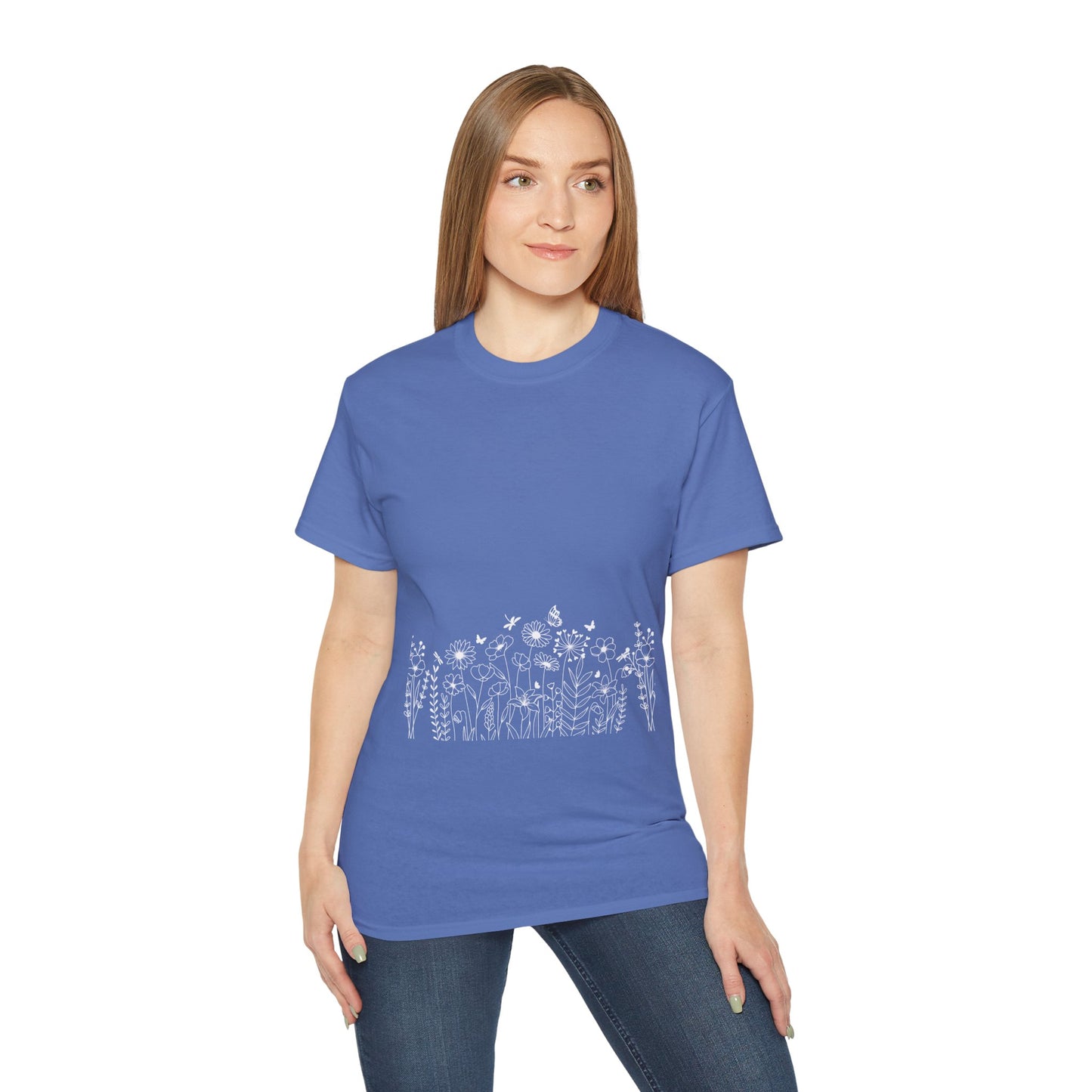 Floral Print Unisex Tee - Perfect for Spring Celebrations, Everyday Wear, Gift for Nature Lovers, Casual Style, Eco-Friendly Fashion