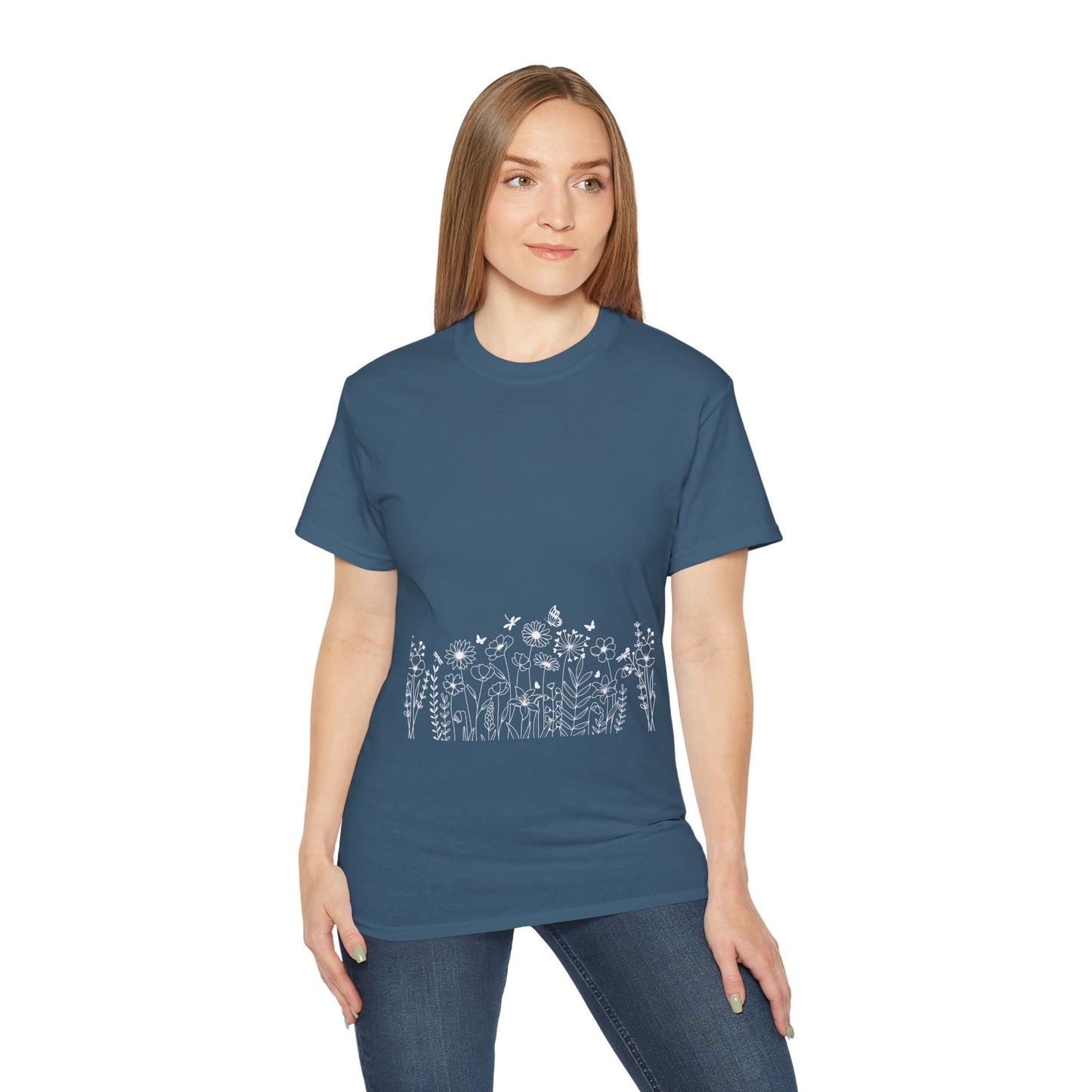 Floral Print Unisex Tee - Perfect for Spring Celebrations, Everyday Wear, Gift for Nature Lovers, Casual Style, Eco-Friendly Fashion