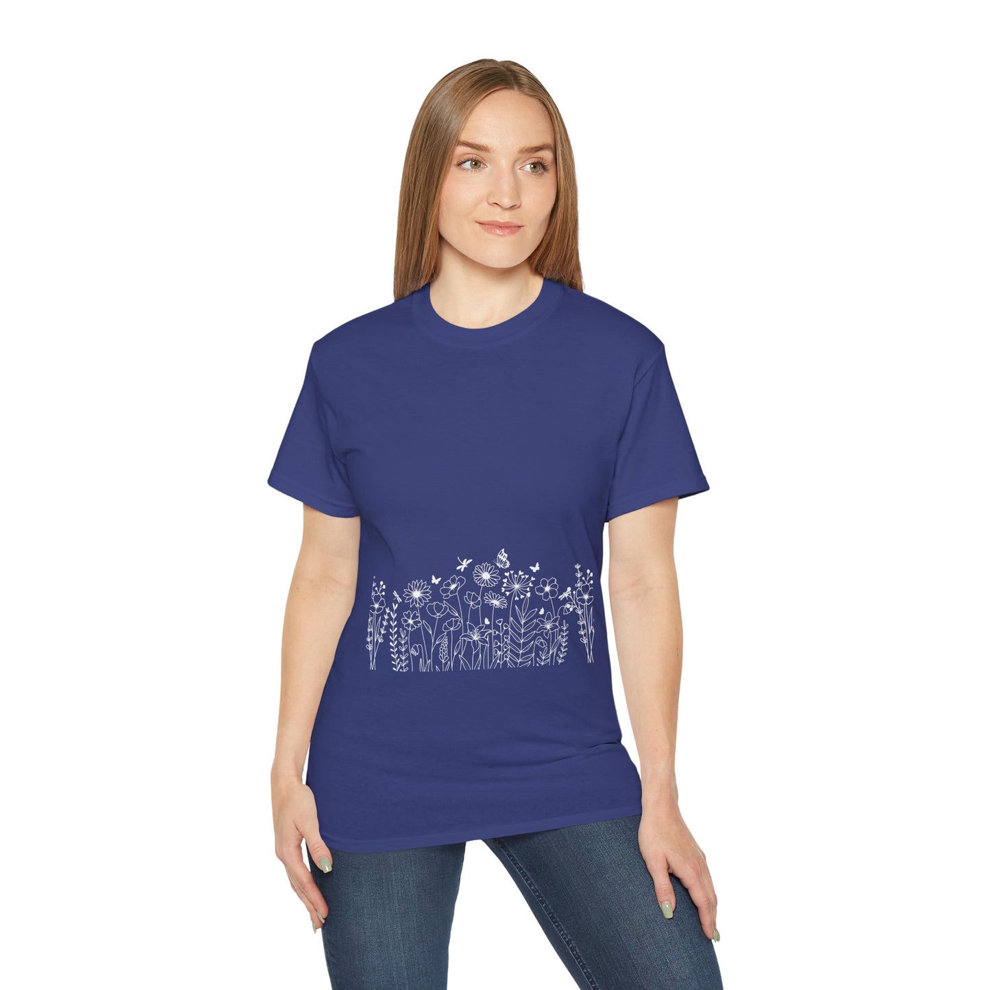 Floral Print Unisex Tee - Perfect for Spring Celebrations, Everyday Wear, Gift for Nature Lovers, Casual Style, Eco-Friendly Fashion