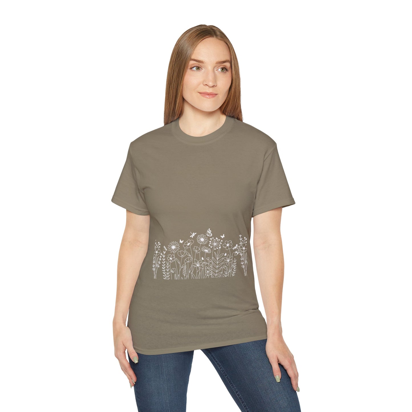 Floral Print Unisex Tee - Perfect for Spring Celebrations, Everyday Wear, Gift for Nature Lovers, Casual Style, Eco-Friendly Fashion